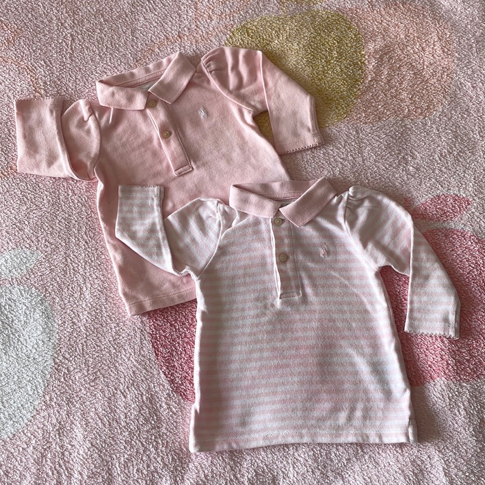 Ralph Lauren long sleeve polo shirts - 2 total